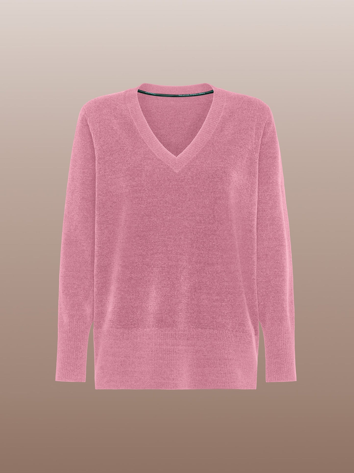 Velvet Vent V-Neck Wom Knit