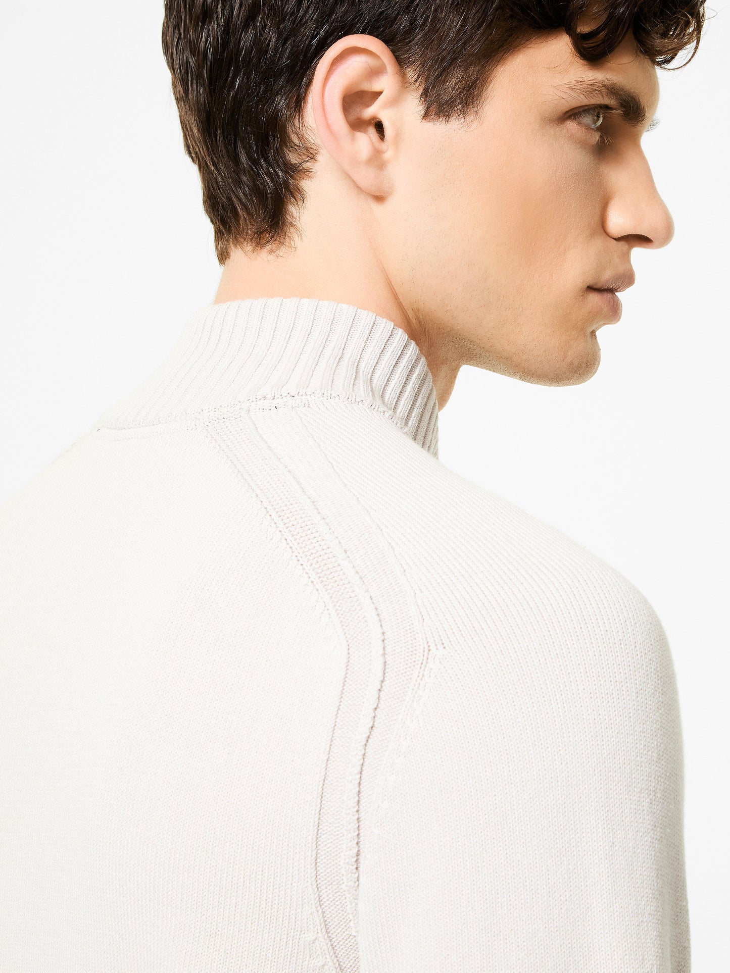 Cotton Plain Full Zip Knit