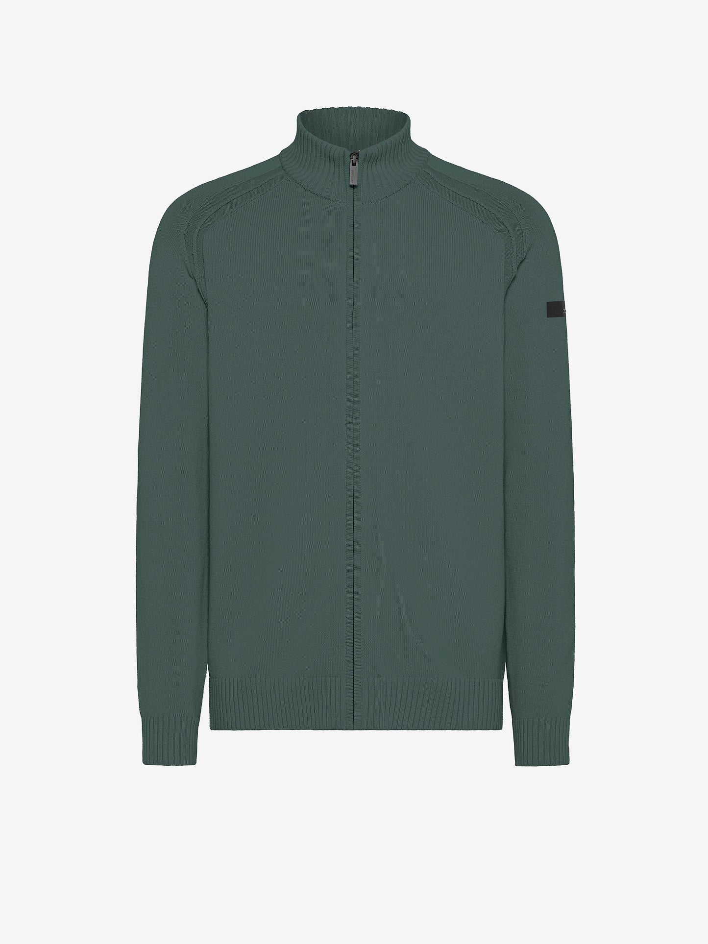 Cotton Plain Full Zip Knit