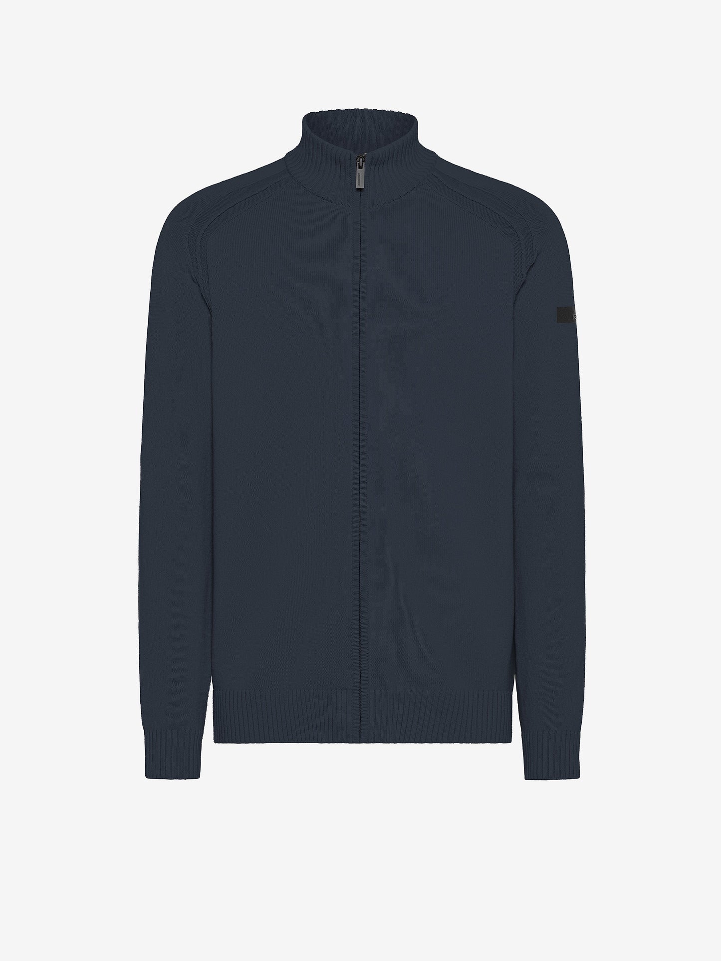Cotton Plain Full Zip Knit