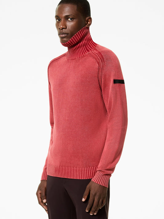 Cotton Techno Wash Turtleneck Knit