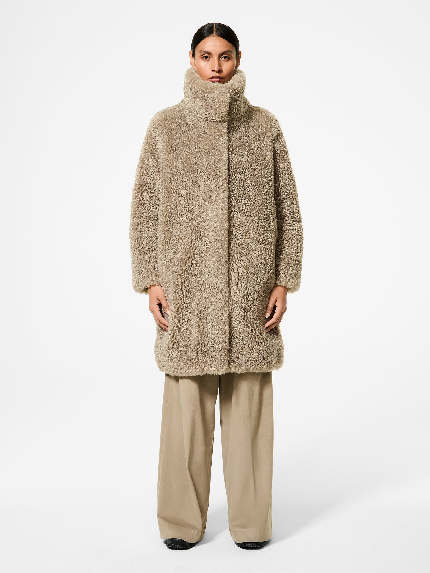 Lamb Hybrid Coat Wom Jkt