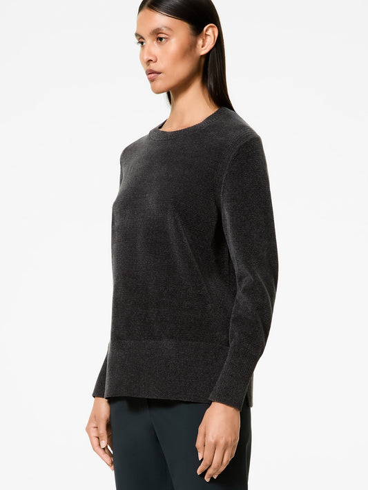 Velvet Vent Round Wom Knit