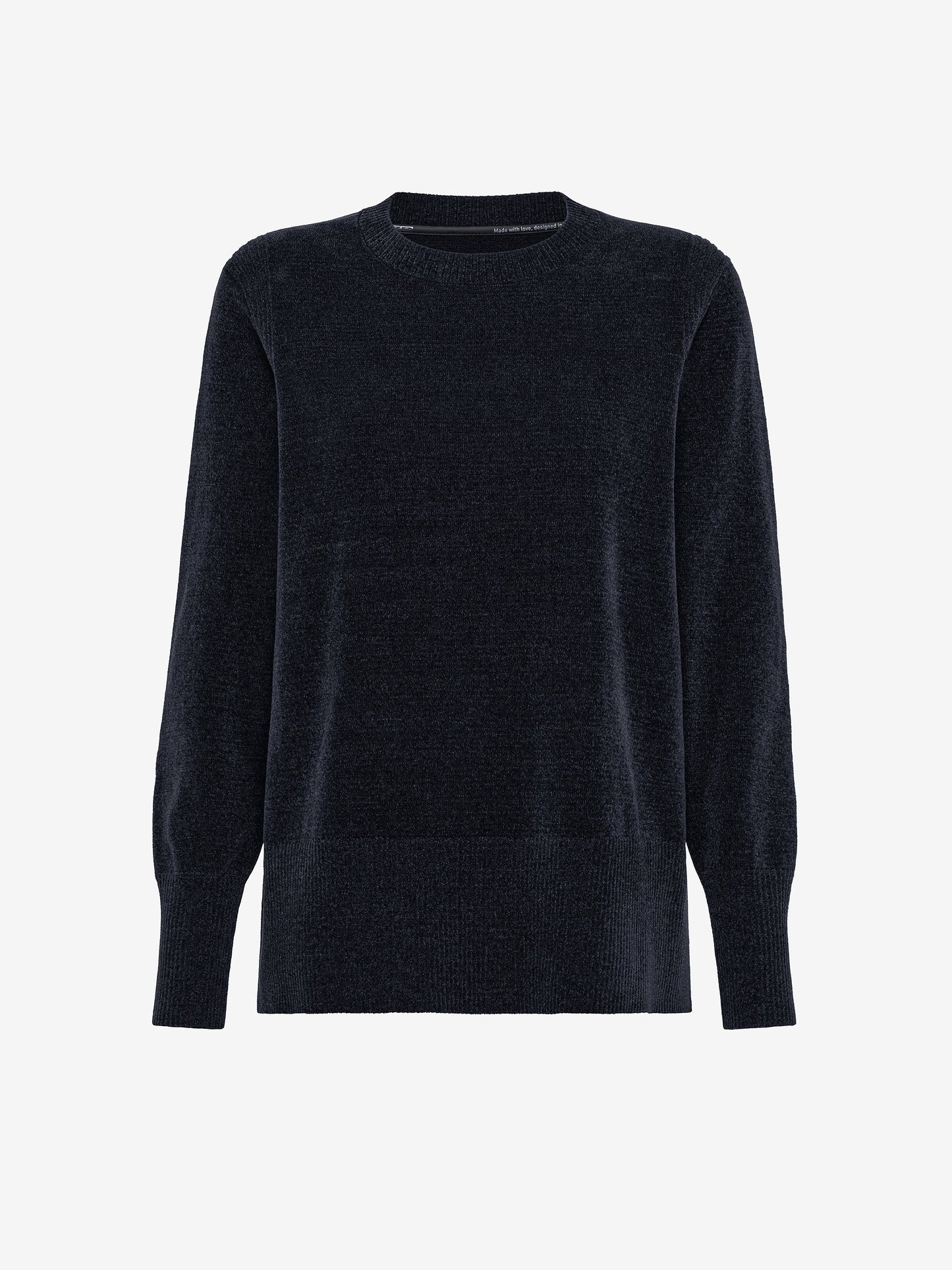 Velvet Vent Round Wom Knit