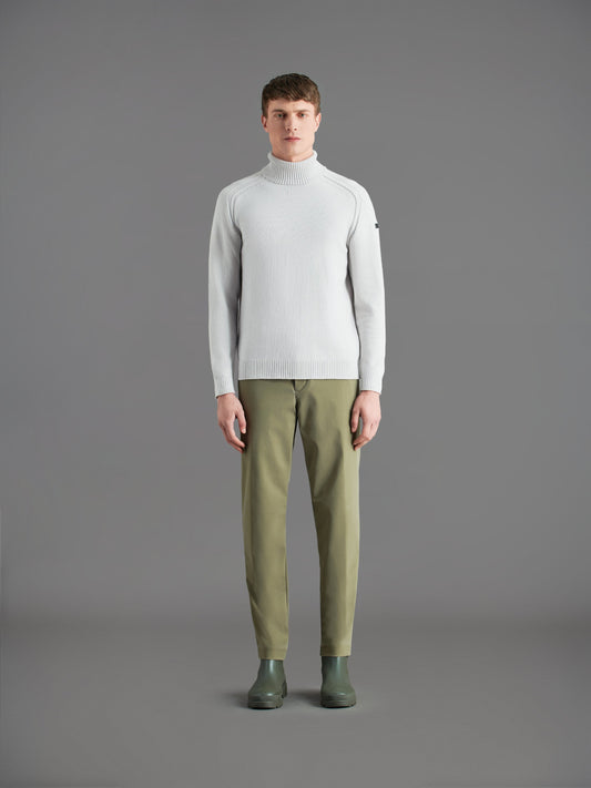 Cotton Plain Turtleneck Knit